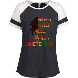 Juneteenth Is My Independence Day Black  Black Pride Enza Ladies Jersey Colorblock Tee