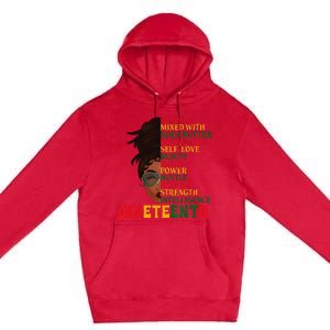 Juneteenth Is My Independence Day Black  Black Pride Premium Pullover Hoodie