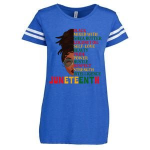 Juneteenth Is My Independence Day Black  Black Pride Enza Ladies Jersey Football T-Shirt