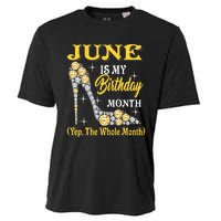 June Is My Birthday Month The Whole Month Girl High Heels  Cooling Performance Crew T-Shirt