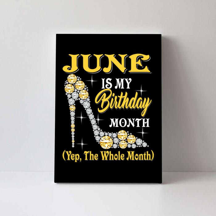 June Is My Birthday Month The Whole Month Girl High Heels  Canvas