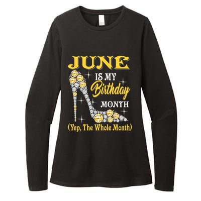 June Is My Birthday Month The Whole Month Girl High Heels  Womens CVC Long Sleeve Shirt