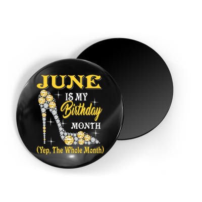 June Is My Birthday Month The Whole Month Girl High Heels  Magnet