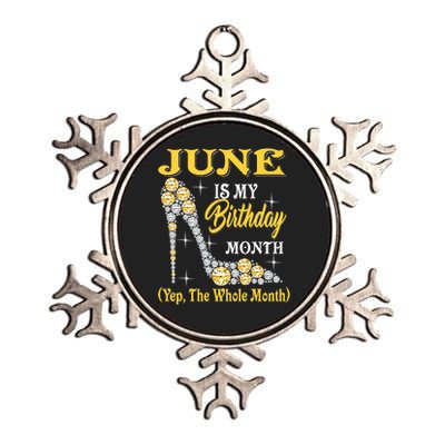 June Is My Birthday Month The Whole Month Girl High Heels  Metallic Star Ornament