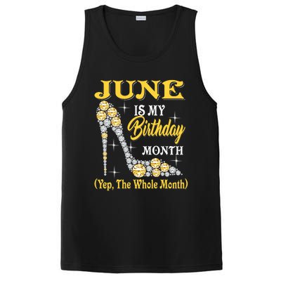 June Is My Birthday Month The Whole Month Girl High Heels  PosiCharge Competitor Tank