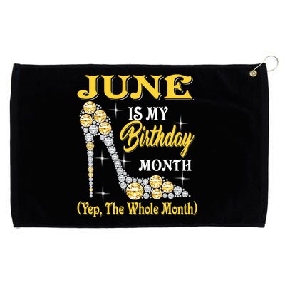 June Is My Birthday Month The Whole Month Girl High Heels  Grommeted Golf Towel