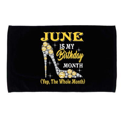 June Is My Birthday Month The Whole Month Girl High Heels  Microfiber Hand Towel