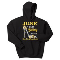 June Is My Birthday Month The Whole Month Girl High Heels  Kids Hoodie