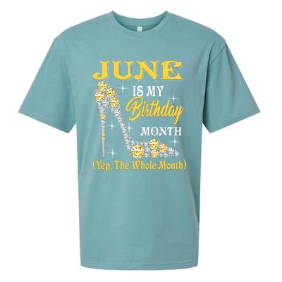 June Is My Birthday Month The Whole Month Girl High Heels  Sueded Cloud Jersey T-Shirt