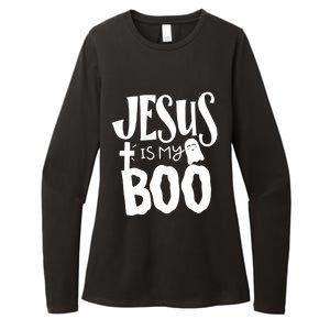 Jesus Is My Boo Funny Christian Halloween Quote Humor Gift Womens CVC Long Sleeve Shirt