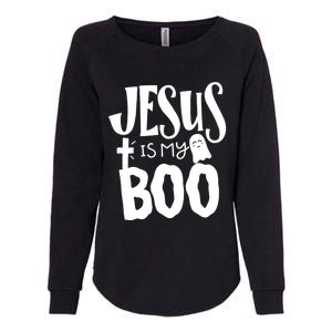 Jesus Is My Boo Funny Christian Halloween Quote Humor Gift Womens California Wash Sweatshirt