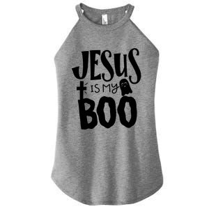 Jesus Is My Boo Funny Christian Halloween Quote Humor Gift Women's Perfect Tri Rocker Tank