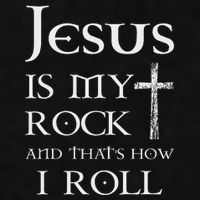 Jesus Is My Rock And That’S How I Roll Ladies PosiCharge Tri-Blend Wicking Tank