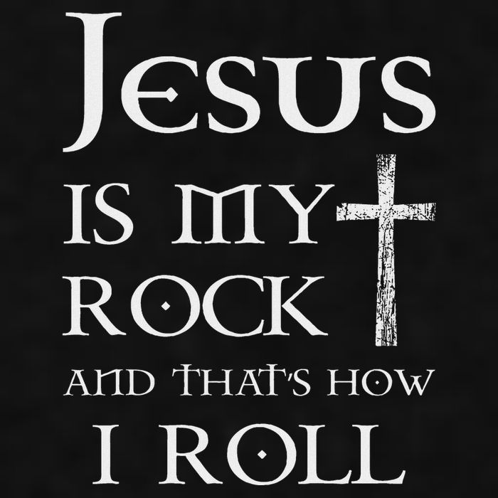 Jesus Is My Rock And That’S How I Roll Ladies PosiCharge Tri-Blend Wicking Tank