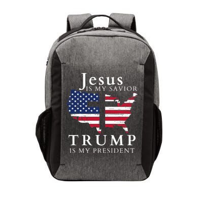 Jesus Is My Savior Trump Is My President Vector Backpack
