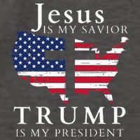 Jesus Is My Savior Trump Is My President Vector Backpack