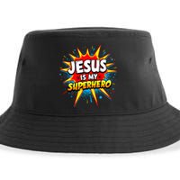 Jesus Is My Superhero Christian Sustainable Bucket Hat