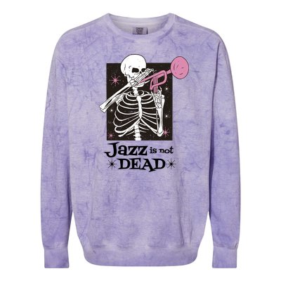 Jazz Is Not Dead Skeleton Colorblast Crewneck Sweatshirt