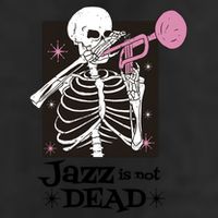 Jazz Is Not Dead Skeleton 7 Panel Mesh Trucker Snapback Hat