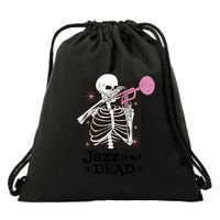 Jazz Is Not Dead Skeleton Drawstring Bag