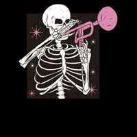 Jazz Is Not Dead Skeleton Drawstring Bag