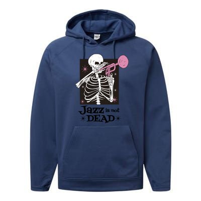 Jazz Is Not Dead Skeleton Performance Fleece Hoodie