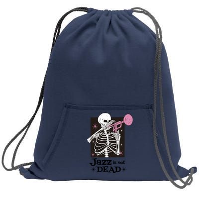 Jazz Is Not Dead Skeleton Sweatshirt Cinch Pack Bag