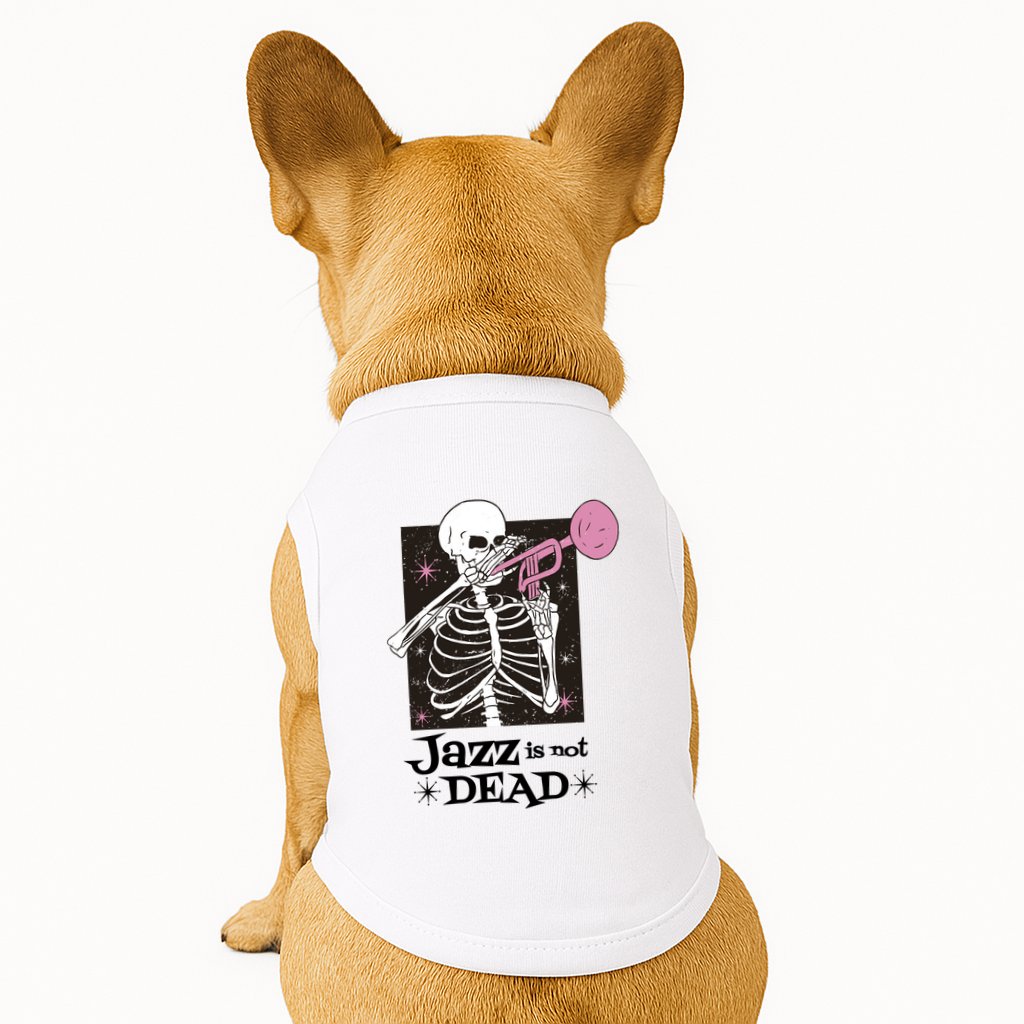Jazz Is Not Dead Skeleton Doggie Tank
