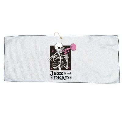 Jazz Is Not Dead Skeleton Large Microfiber Waffle Golf Towel