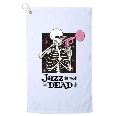 Jazz Is Not Dead Skeleton Golf Towel