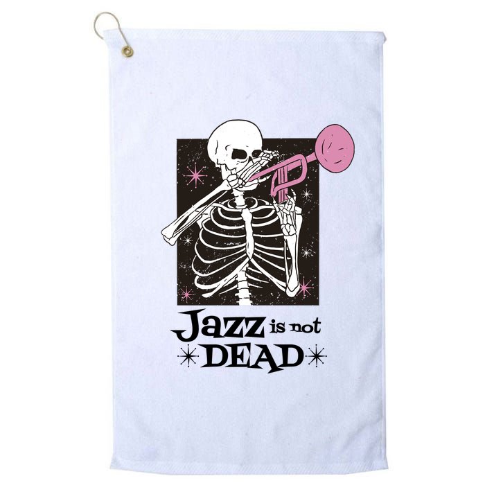 Jazz Is Not Dead Skeleton Golf Towel