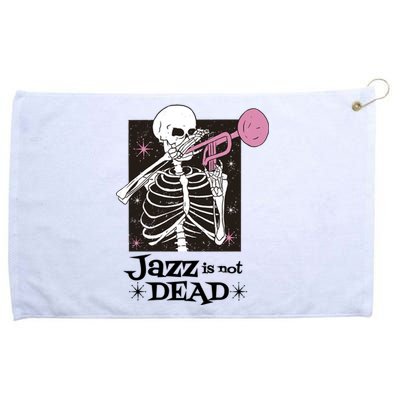 Jazz Is Not Dead Skeleton Grommeted Golf Towel