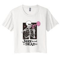 Jazz Is Not Dead Skeleton Crop Top