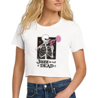 Jazz Is Not Dead Skeleton Crop Top