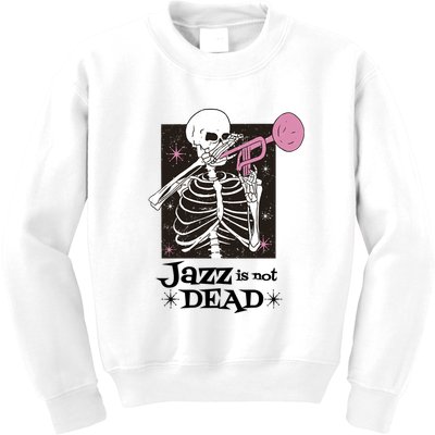 Jazz Is Not Dead Skeleton Kids Sweatshirt