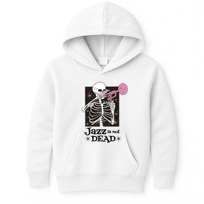 Jazz Is Not Dead Skeleton Kids Hoodie