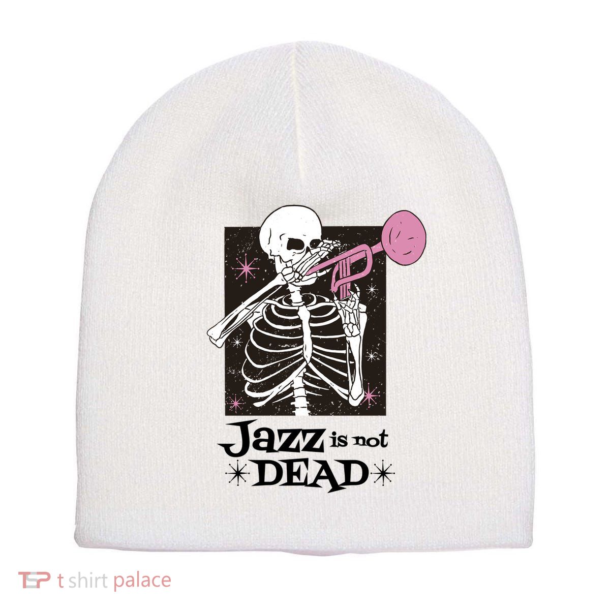 Jazz Is Not Dead Skeleton Short Acrylic Beanie