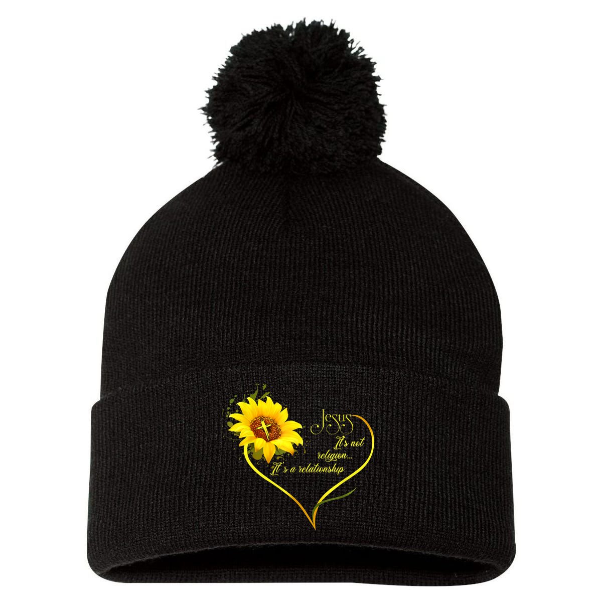 Jesus It's Not A Religion It's A Relationship TShirt Is Perfect Gifts For Men,Do Pom Pom 12in Knit Beanie