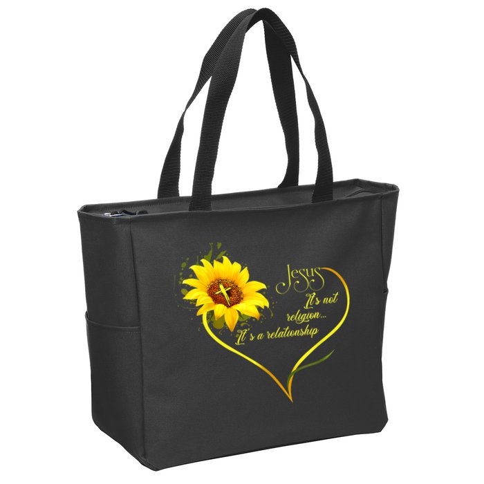 Jesus It's Not A Religion It's A Relationship TShirt Is Perfect Gifts For Men,Do Zip Tote Bag