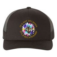 Jesus ItS Not A Religion ItS A Relationship Sunflower Yupoong Adult 5-Panel Trucker Hat