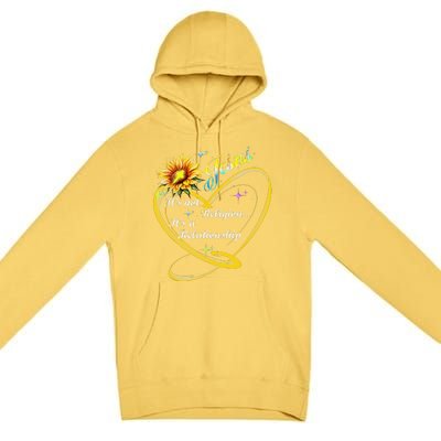 Jesus Its Not A Religion Its A Relationship Sunflower Art Premium Pullover Hoodie