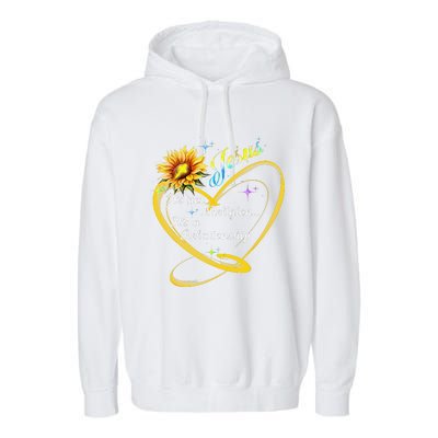 Jesus Its Not A Religion Its A Relationship Sunflower Art Garment-Dyed Fleece Hoodie