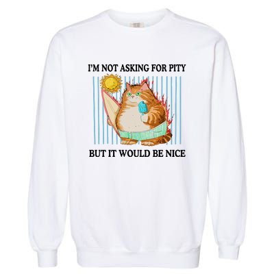 Jmcgg IM Not Asking For Pity But It Would Be Nice Garment-Dyed Sweatshirt