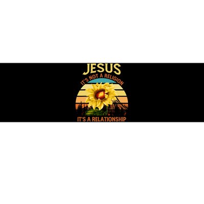 Jesus It's not a Religion It's a Relationship Sunflower Art Bumper Sticker