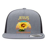 Jesus It's not a Religion It's a Relationship Sunflower Art Flat Bill Trucker Hat