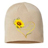 Jesus Its Not A Religion Its A Relationship Sunflower Art Short Sleeve Sustainable Beanie