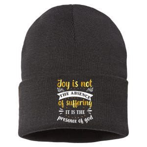 Joy Is Not Absence Faith T Sustainable Knit Beanie