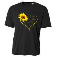 Jesus ItS Not A Religion ItS A Relationship Sunflower Cooling Performance Crew T-Shirt