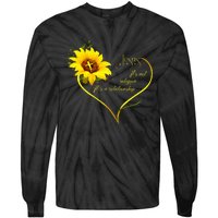 Jesus ItS Not A Religion ItS A Relationship Sunflower Tie-Dye Long Sleeve Shirt