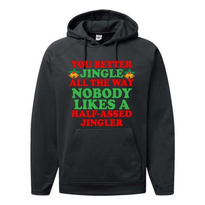 Jingle All the way Performance Fleece Hoodie